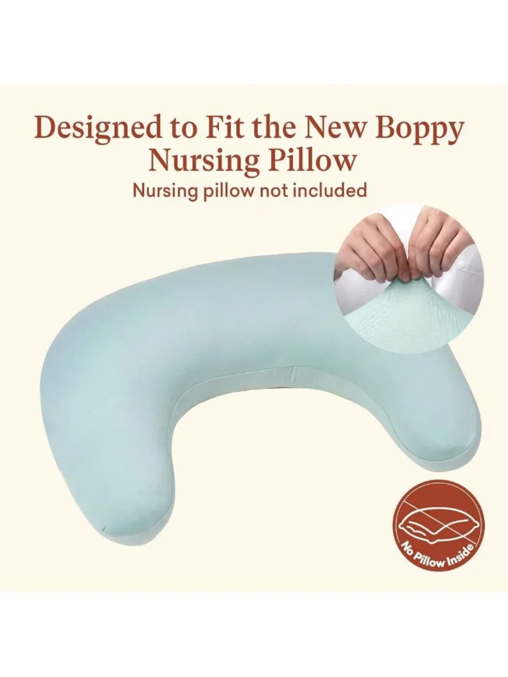 Soft Stretchy Nursing Pillow Covers - 3-Pack Washable Slipcovers for Feeding